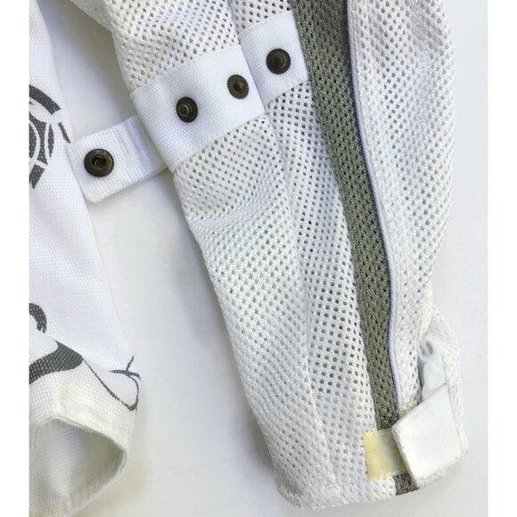 Joe Rocket Womens Cleo Motorcycle Jacket Size L White Silver Mesh Padded Armored - Picture 10 of 16